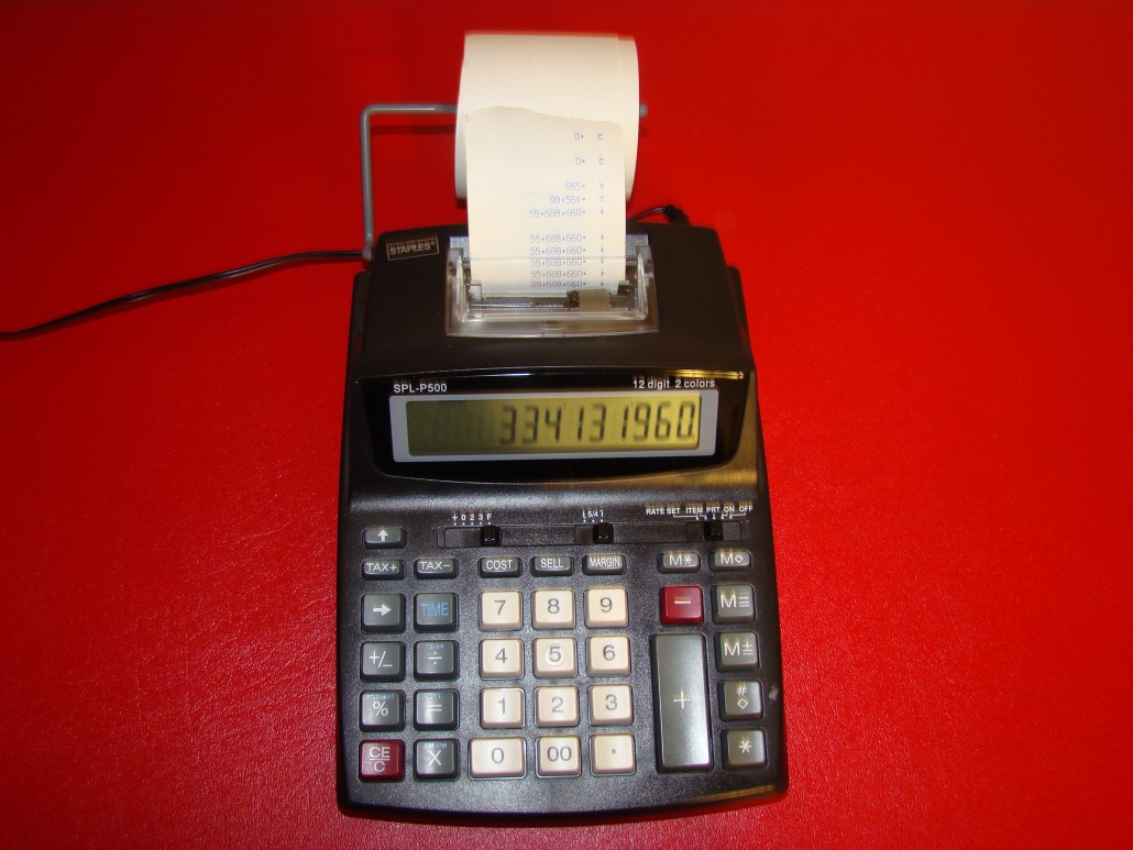 Staples SPLP500 Printing Scientific Calculator 12 Digits 2 Colors w