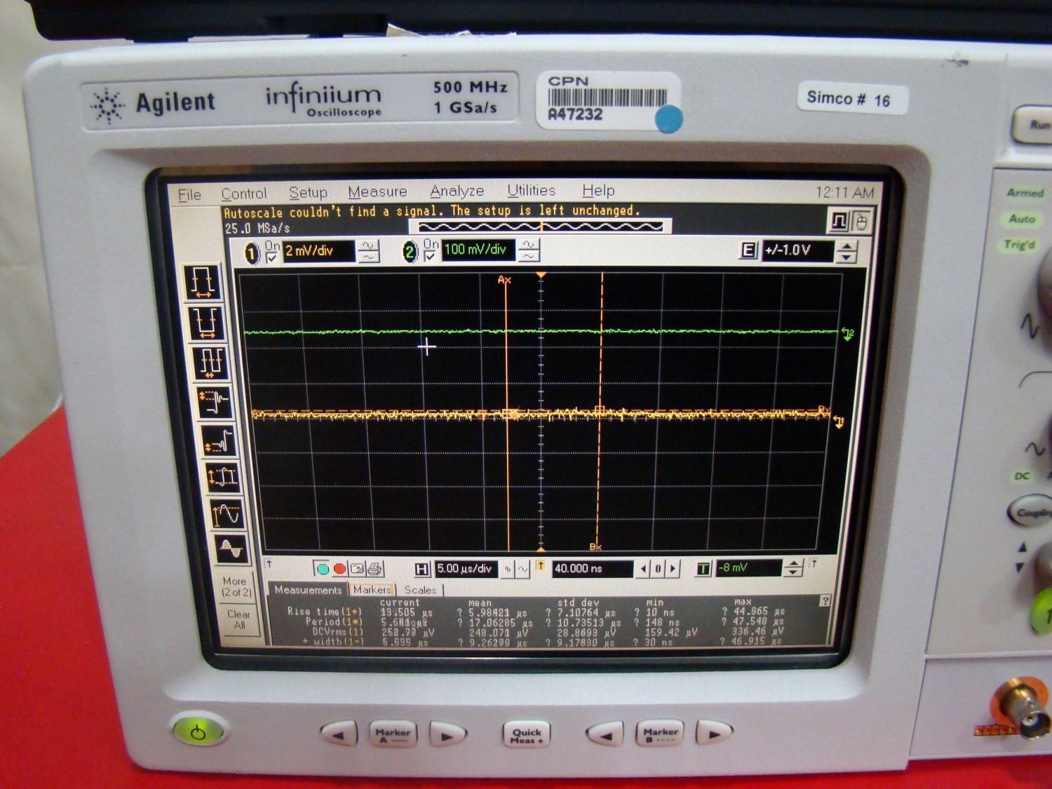 AGILENT HP 54810A INFINIIUM OSCILLOSCOPE 500MHZ 1 GSa/s 2 CH