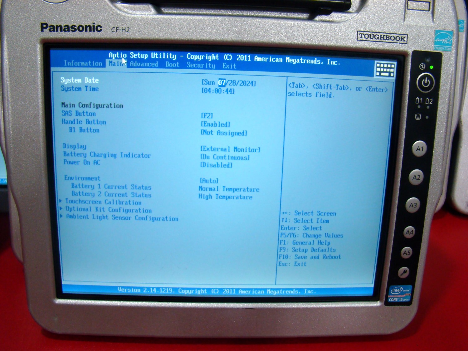 Panasonic CF-H2 i5 1.80GHz Win7 Touchscreen WIFI BlueTooth CF