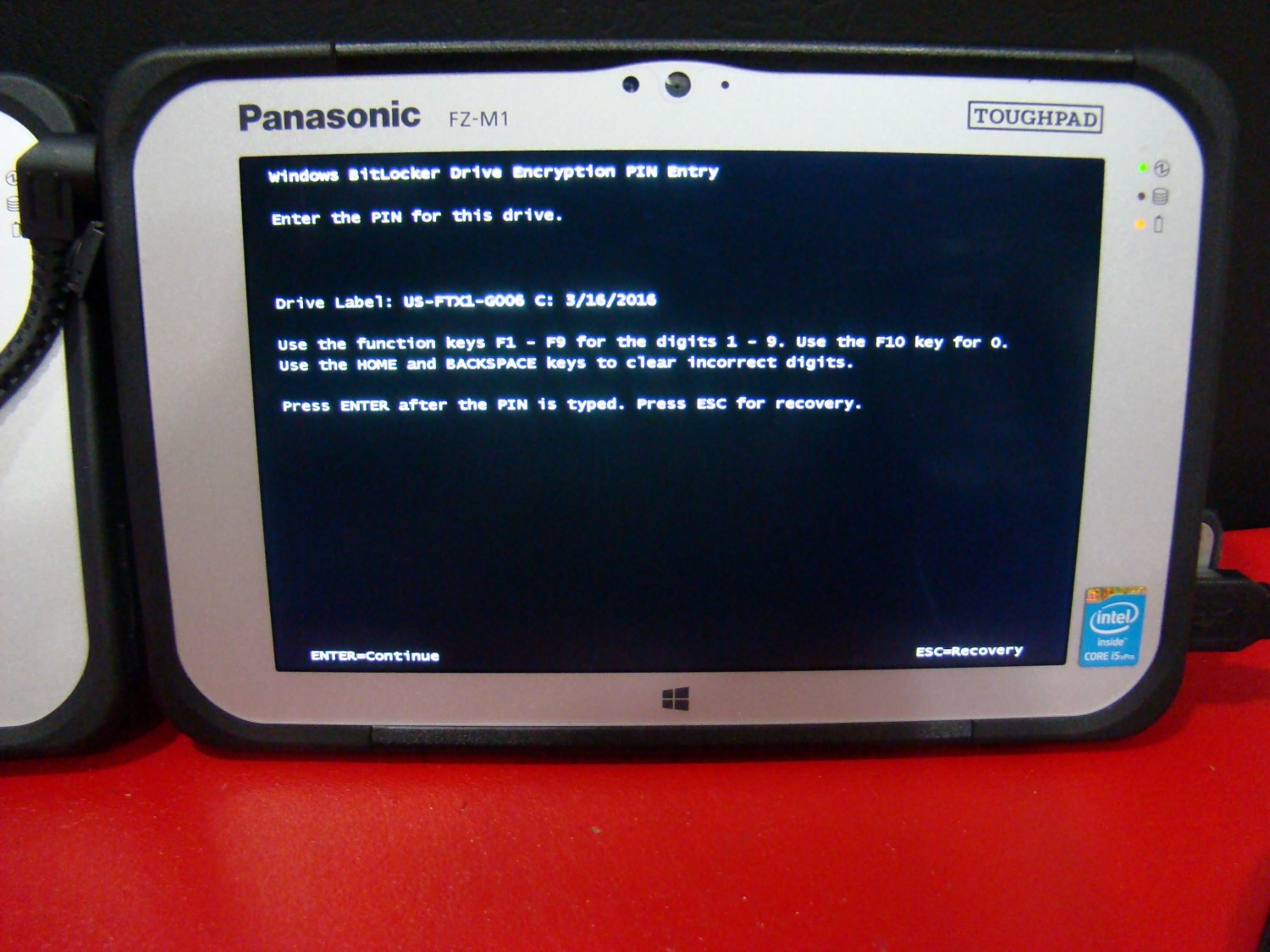Panasonic Toughpad FZ-M1 i5 1.60GHz | 8GB RAM | 128GB SSD | Silver